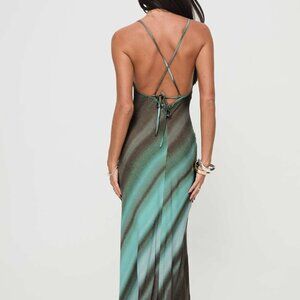 Princess Polly Otillie Maxi Dress Blue Multi (6)